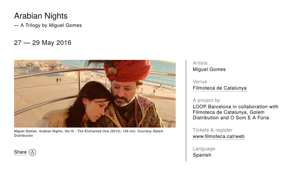 LOOP Barcelona (art direction, art & culture, website), by DOMO-A | Art direction & graphic design, Barcelona