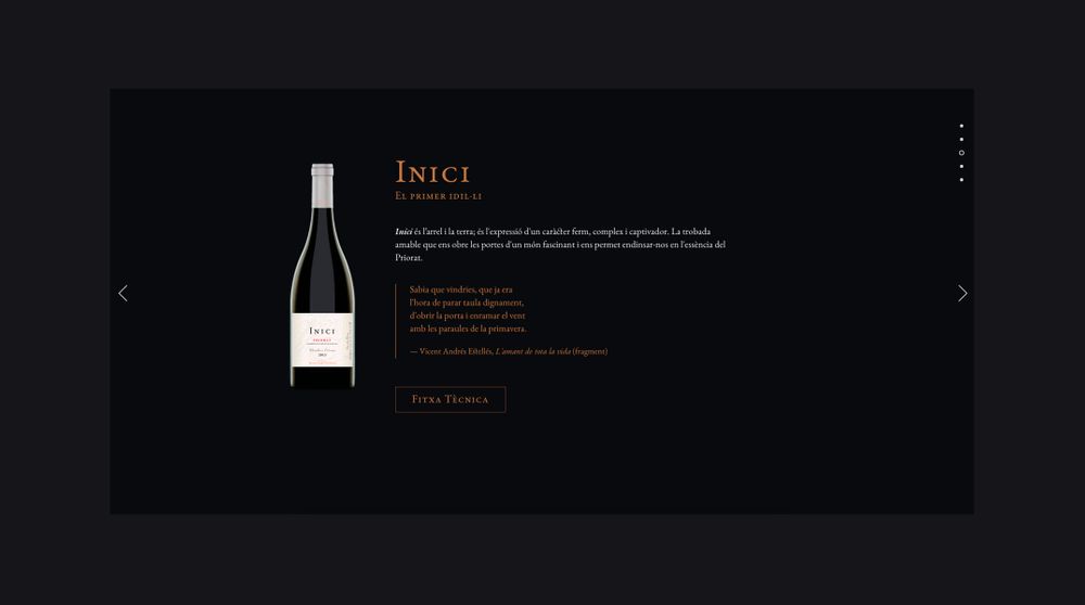 Merum Priorati (disseny gràfic, gastronomia, vinyes, web), per DOMO-A | Direcció d’art i disseny gràfic, Barcelona