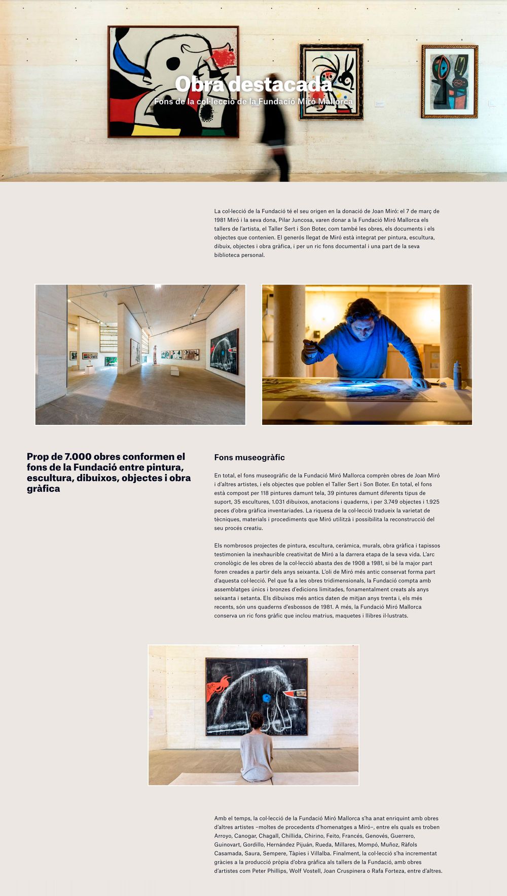 Miró Mallorca Website (art direction, graphic design, art & culture, public sector, website), by DOMO-A | Art direction & graphic design, Barcelona
