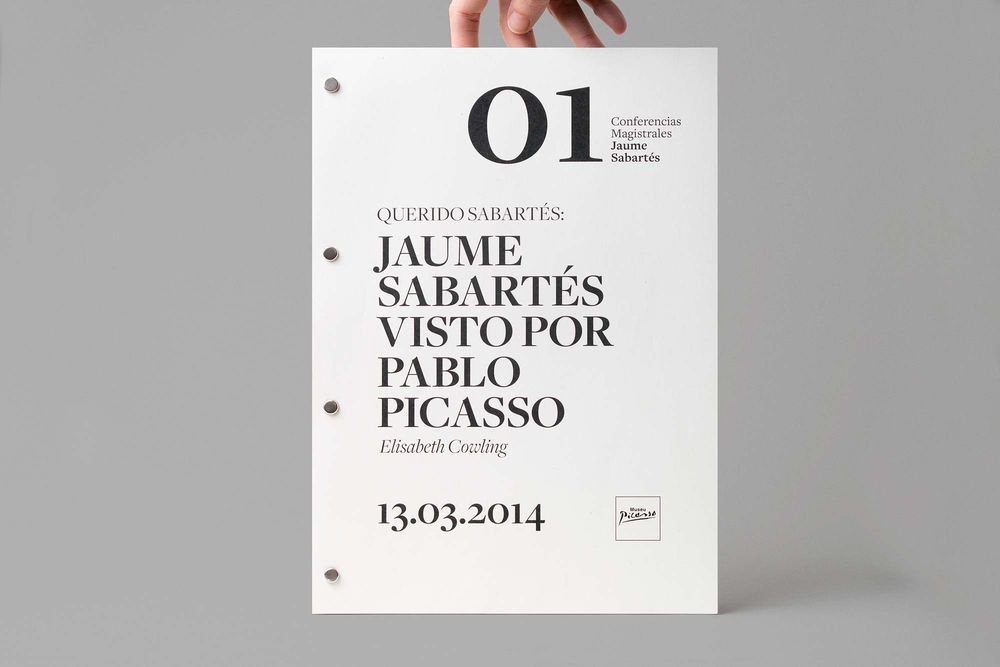 Master conferences Jaume Sabartés — Museu Picasso Barcelona (art direction, graphic design, art & culture, print), by DOMO-A | Art direction & graphic design, Barcelona